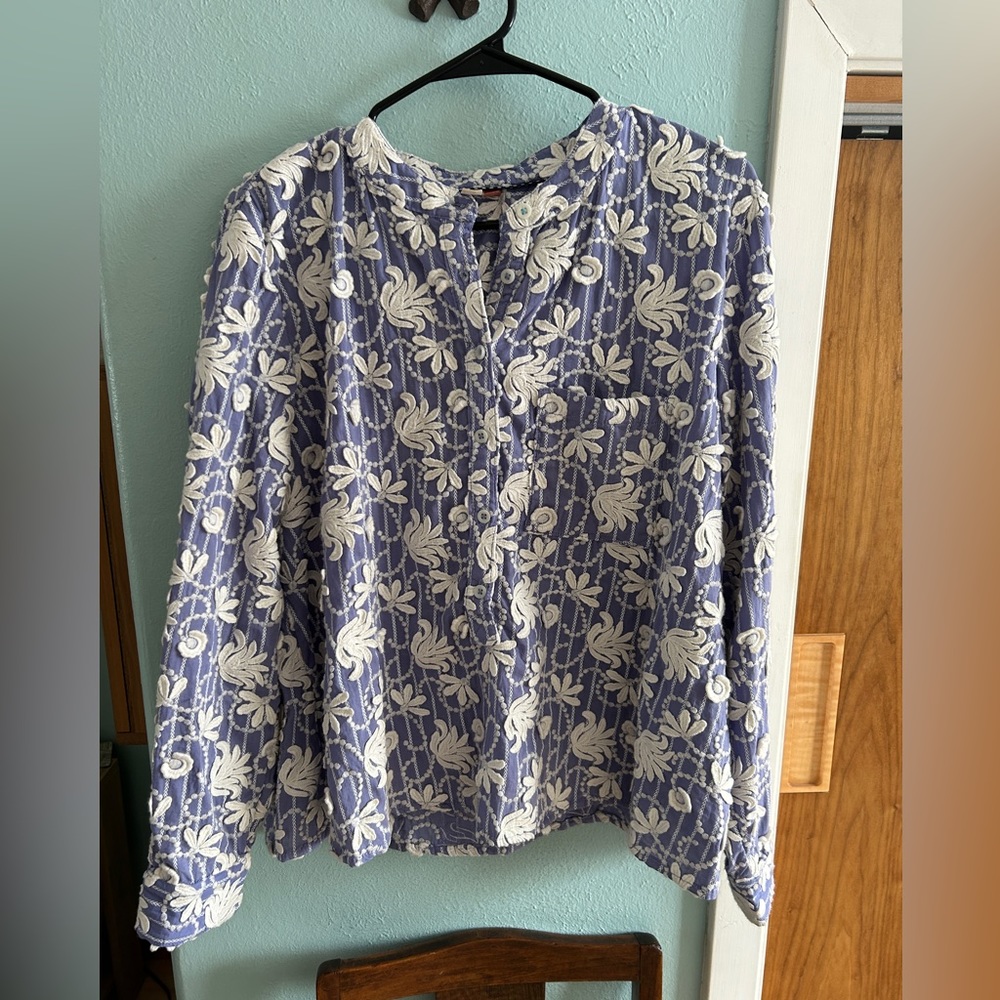 Embroidered Anthropolgie pilcro shirt
